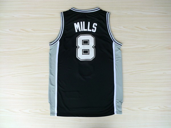  NBA San Antonio Spurs 8 Patrick Mills New Revolution 30 Swingman Road Black Jerseys